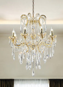 Candle Style Empire Transparent Glass Led Ceiling Light