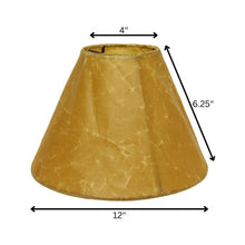 12" Brown Slanted Empire Crinkle Oil Paper Lampshade