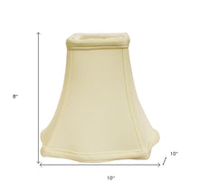 10" Ivory Premium Square No Slub Lampshade