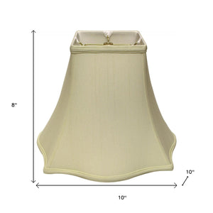 10" Ivory Premium Square Monay Shantung Lampshade
