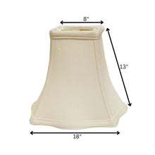 18" White Premium Square Monay Shantung Lampshade
