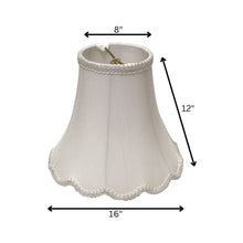 White Monay Shantung Silk Bell Lamp Shade