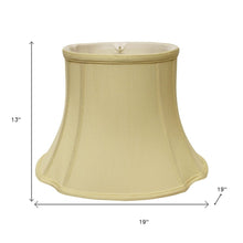 Antiqued White Monay Shantung Silk Oval Lamp Shade