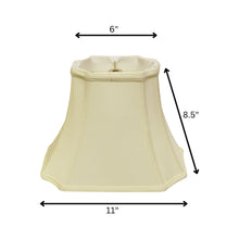11" Ivory Inverted Rectangle Shantung Lampshade