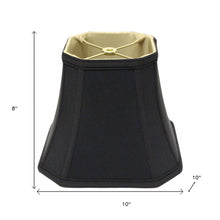 10" Black with Bronze Lining Slanted Square Bell No Slub Lampshade