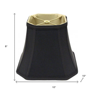10" Black with Bronze Lining Slanted Square Bell No Slub Lampshade