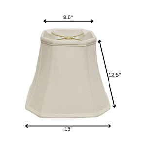 White Monay Shantung Silk Square Lamp Shade