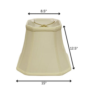 Ivory Monay Shantung Silk Square Lamp Shade