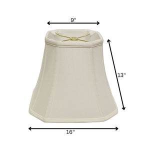 White Monay Shantung Silk Square Lamp Shade