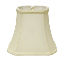 12" Ivory Slanted Rectangle Bell Monay Shantung Lampshade