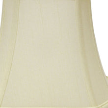 14" Ivory Slanted Rectangle Bell Monay Shantung Lampshade