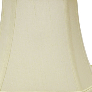 14" Ivory Slanted Rectangle Bell Monay Shantung Lampshade