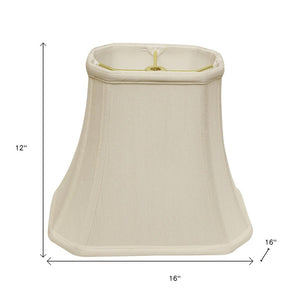 White Monay Shantung Silk Bell Lamp Shade