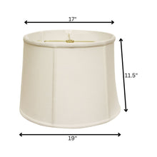 19" White Throwback Drum Linen Lampshade