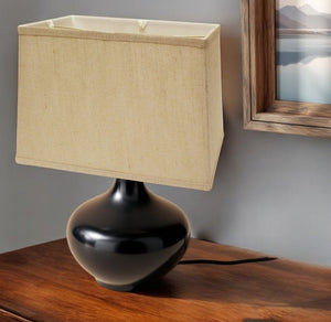 Gold Burlap Lamp Shade