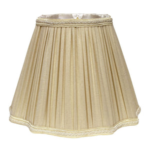 Taupe Shantung Silk Square Lamp shade 12"W Bottom