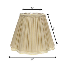 Taupe Shantung Silk Square Lamp shade 12"W Bottom