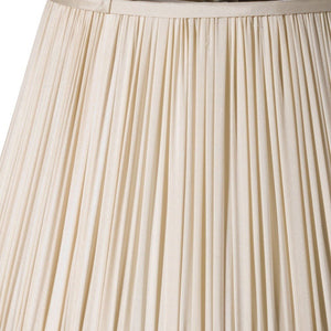 18" Pale Grey Slanted Pleated Tafetta Lampshade