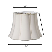10" Cream Melon Scallop Shantung Lampshade