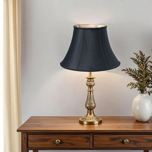 16" Black with Bronze Lining Slanted Oval Shantung Lampshade