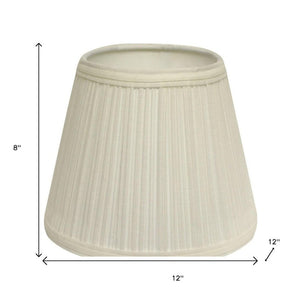 White Broadcloth Empire Lamp Shade