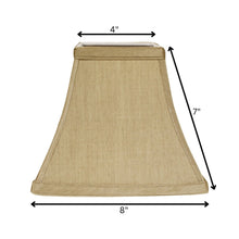 8" Pale Brown Square Bell No Slub Lampshade
