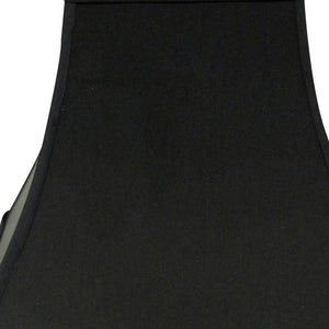 8" Black with Gold Lining Square Bell Shantung Lampshade