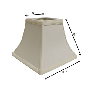 10" Ivory Square Bell No Slub Lampshade