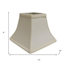 10" Ivory Square Bell No Slub Lampshade