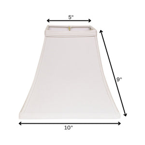 10" White Square Bell No Slub Lampshade