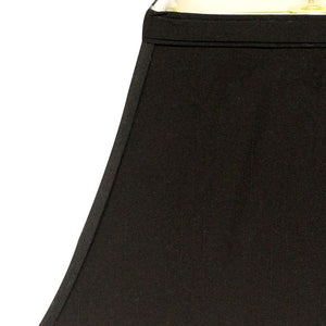 Black Shantung Silk Bell Lamp Shade