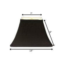 Black Shantung Silk Bell Lamp Shade