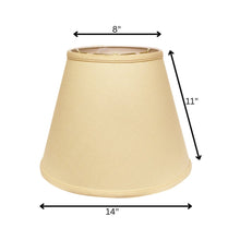 14" Parchment Biege Empire Deep Slanted Linen Lampshade