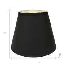 Black Shantung Silk Empire Lamp Shade