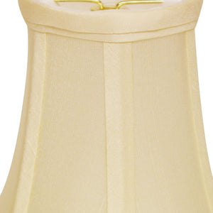 4" Ivory Slanted Set of 6 Chandelier Dupioni Lampshades