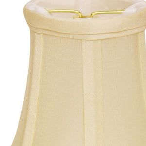 4" Ivory Slanted Set of 6 Chandelier Dupioni Lampshades