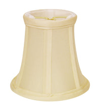 6" Ivory Slanted Set of 6 Chandelier Dupioni Lampshades