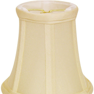 6" Ivory Slanted Set of 6 Chandelier Dupioni Lampshades