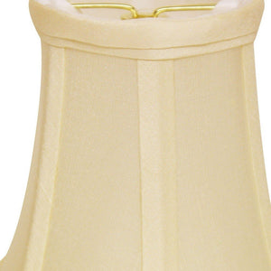 6" Ivory Slanted Set of 6 Chandelier Dupioni Lampshades