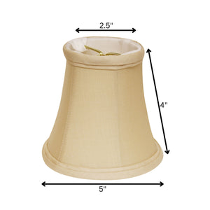 5" Inherent Set of 6 Slanted Chandelier Pongee Silk Lampshades