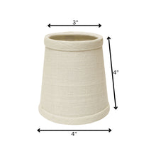 4" Off White Set of 6 Chandelier Linen Lampshades