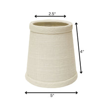 5" Off White Set of 6 Chandelier Linen Lampshades