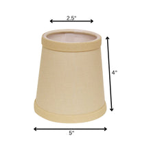 5" Parchment Biege Set of 6 Chandelier Linen Lampshades