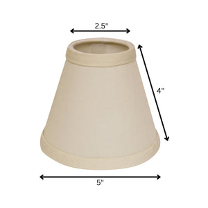 Ivory No Slub Innsbruck Empire Lamp shade 5"W Bottom
