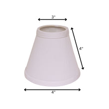 4" White Set of 6 Chandelier No Slub Lampshades
