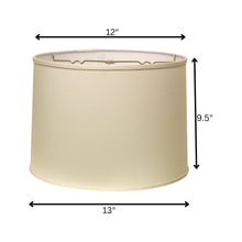 13" Ivory Throwback Drum No Slub Lampshade