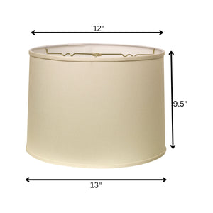 13" Ivory Throwback Drum No Slub Lampshade