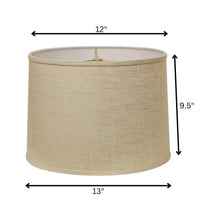 13" Light Wheat Throwback Drum Linen Lampshade