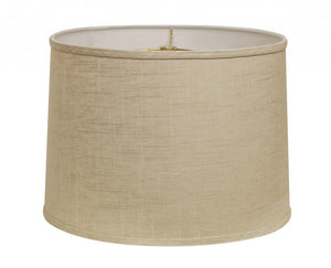 13" Light Wheat Throwback Drum Linen Lampshade