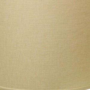 13" Parchment Beige Throwback Drum Linen Lampshade
